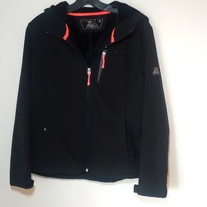 ZeroXposur Women's Hooded Soft Shell Jacket Black Fleece-Lined Size L